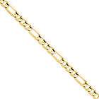 New 14K Gold 6mm Concave Figaro 22 Chain Necklace  