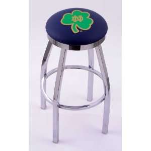  Notre Dame Shamrock 25 Single ring swivel bar stool with 