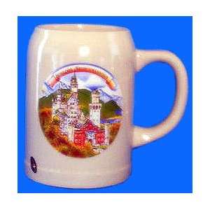  German Neuschwanstein Castle Stoneware Beer Mug 
