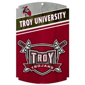  NCAA Troy State Trojans 11 by 17 Inch Wood Sign Sports 