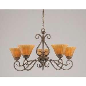   Chandelier with Marble Glass Shade Shade Pen Shell