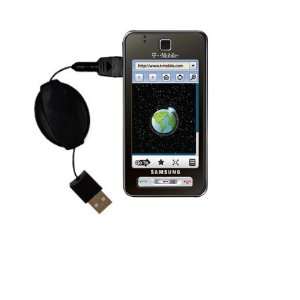 Retractable USB Cable for the Samsung SGH T919 with Power Hot Sync and 