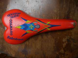   Rabobank Selle San Marco orange embroidered fancy saddle seat EXC COND