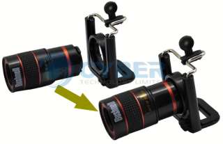 8x Zoom Optical Lens Telescope Camera 2nd For Mobile Phone+ Holder