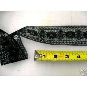  Lace Edge Trim 1 3/4 In Black Floral LED05 Arts, Crafts & Sewing