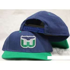  Hartford Whalers Snapback Two Tone Blue / Green Adjustable 