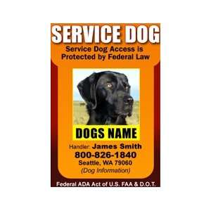  SERVICE DOG ID Badge   1 Dogs Custom ID Badge   Design#3 