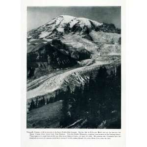  1910 Print Nisqually Glacier Snow Field Gibraltar Rock 