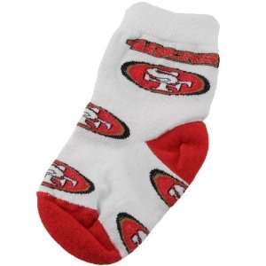  San Francisco 49ers Infant White All Over Team Logo Bootie 