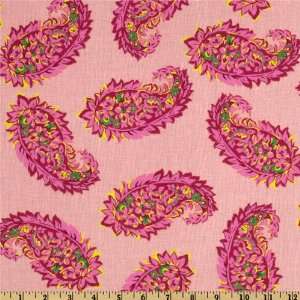  44 Wide Cranston Village Paisley Pink Fabric By The Yard 