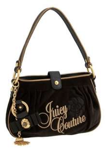  Juicy Couture Velour Rose Flower Small Shoulder Bag Tote 