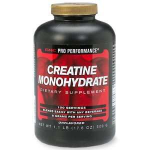  GNC Pro Performance Creatine Monohydrate, Unflavored, 17.6 
