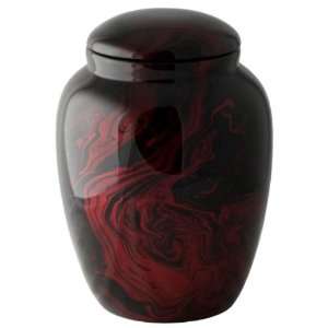  Swirl Red Hand Painted Cremation Urn