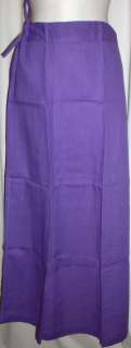 Choose Color S 38 Cotton Petticoat Sari Slip Drawstring Skirt Full 
