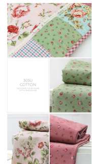 Country style Rose 3 Different Quilt Fabric Fat Quarter Bundle Cotton 