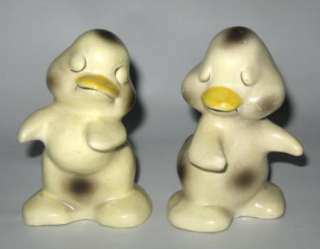 Japan Yellow Hugging Duck Salt Pepper Shakers  