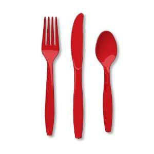  Red   Forks, Knives, Spoons   24 Piece Sets   Baby Shower 