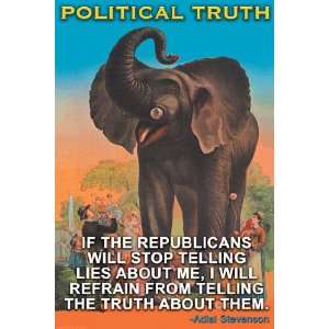 Political Truth 12x18 Giclee on canvas