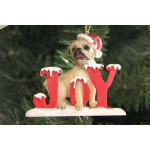  Pug Dog Holiday Joy Ornament