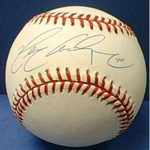  MLB Cubs Henry Rodriguez # 40 Autographed Baseball Sports 