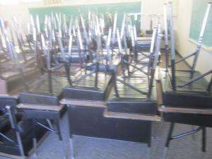 Lot of 42 Student Hinged Top Desks  