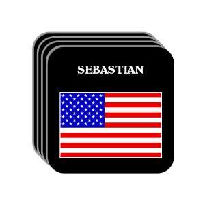  US Flag   Sebastian, Florida (FL) Set of 4 Mini Mousepad 