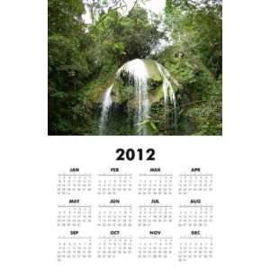  Cuba   Waterfall 2012 One Page Wall Calendar 11x17 inch on 