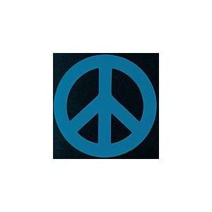  Peace Sign Magnet Teal 4 Inch 