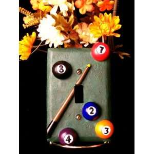  Pool Balls & Cue Light Switch Cover 