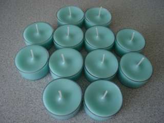 Aqua Tea Lights Candles   Unscented 12 Pack  