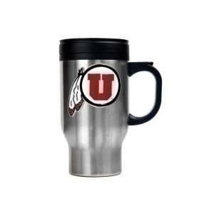  Utah Utes 16oz Stainless Steel Logo Travel Mug Sports 