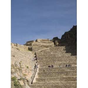  Tourists on Huge Stone Terraces in the Inca Ruins of 