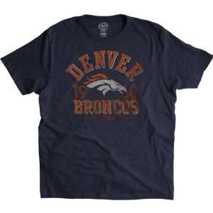   Denver Broncos Navy 47 Brand Vintage Scrum T Shirt