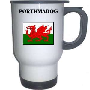 Wales   PORTHMADOG White Stainless Steel Mug