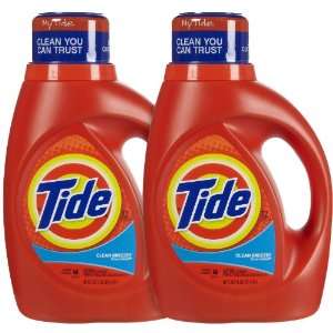 Tide Concentrated Liquid Detergent, Clean Breeze, 50 oz 2 