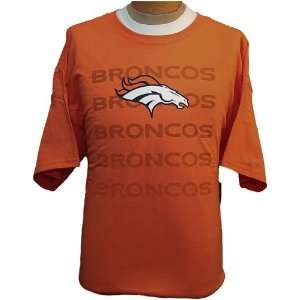   Broncos Orange Short Sleeve Screenprint T shirt