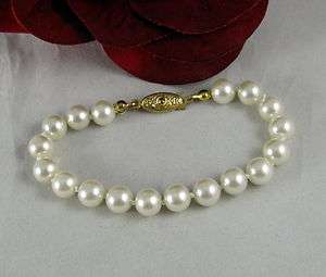 Individually Knotted Glass Faux Pearl Bracelet CAT RESCUE  