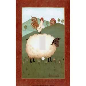   Chubby Sheep & Rooster Decorative Switchplate Cover