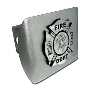 Fire Department Firefighter Brushed Silver with Chrome Plated Maltese 