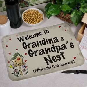   Personalized Welcome to Our Nest Glass Cutting Board