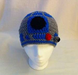 R2 D2 R2D2 STAR WARS Beanie Hat Handmade Crocheted  