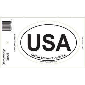  USA United States of America Oval Removable Decal 