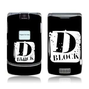 Music Skins MS DBLK10098 Motorola RAZR  V3 V3c V3m  D Block  Logo Skin