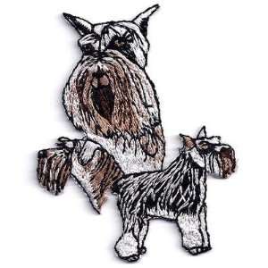 Schnauzer Iron On Embroidered Applique/Dogs ,Animals, Pets 