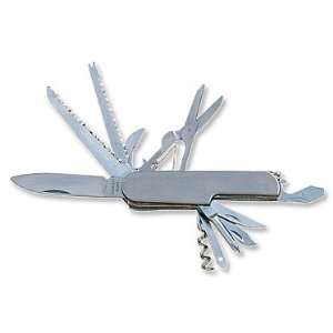 13 Function Swiss Type Knife   All Stainless Steel  