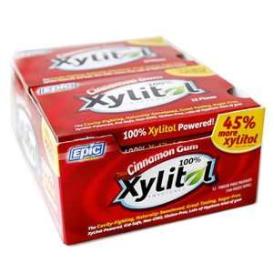  Epic Dental Gum, Xylitol Sweetened, Cinnamon, 12 Packs (12 