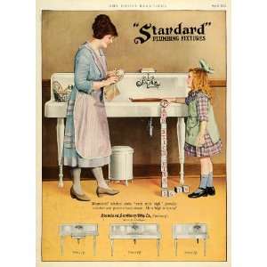  1922 Ad Standard Plumbing Fixtures Kitchen Sinks Alphabet 