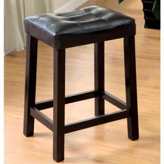 Solid Wood Modern Leatherette Bar Stools Chairs (Set of 2)  
