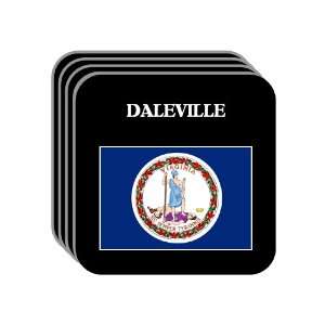  US State Flag   DALEVILLE, Virginia (VA) Set of 4 Mini 