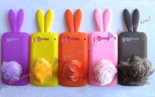 New Cute Rabbit Silicone Bumper Soft Case Colorful Cover for HTC 